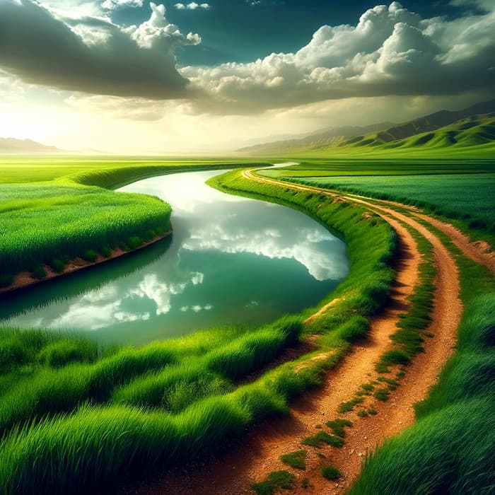 آبندان روستای عزیزک بابلسر با هوش مصنوعی